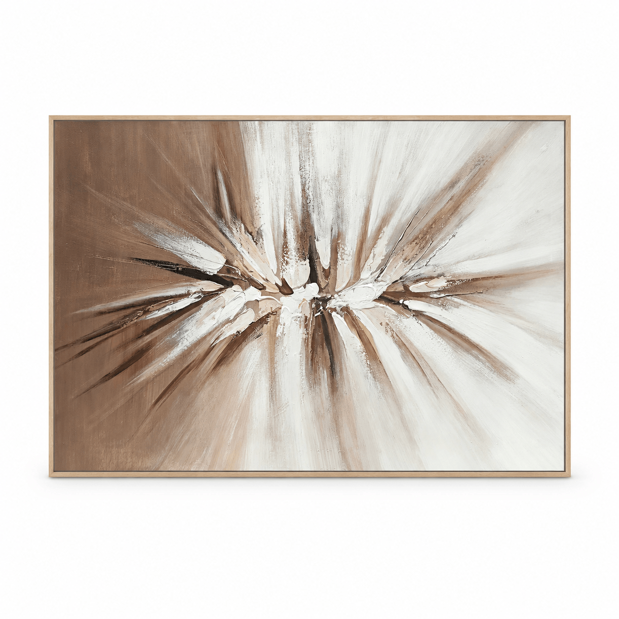 Pictures  -  21103 Canvas Painting Light Wood Frame - 120 x 80cm  -  60485780