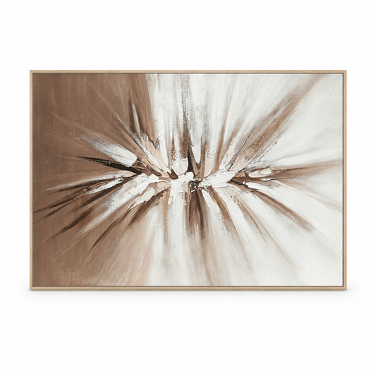 Pictures  -  21103 Canvas Painting Light Wood Frame - 120 x 80cm  -  60485780