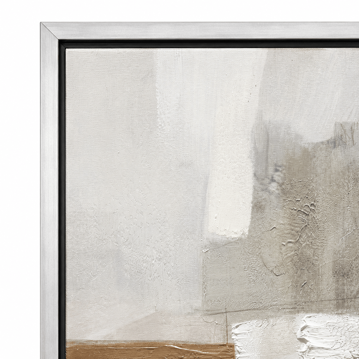 Pictures  -  21195 Canvas Painting Silver Frame - 80 x 80cm  -  60485782