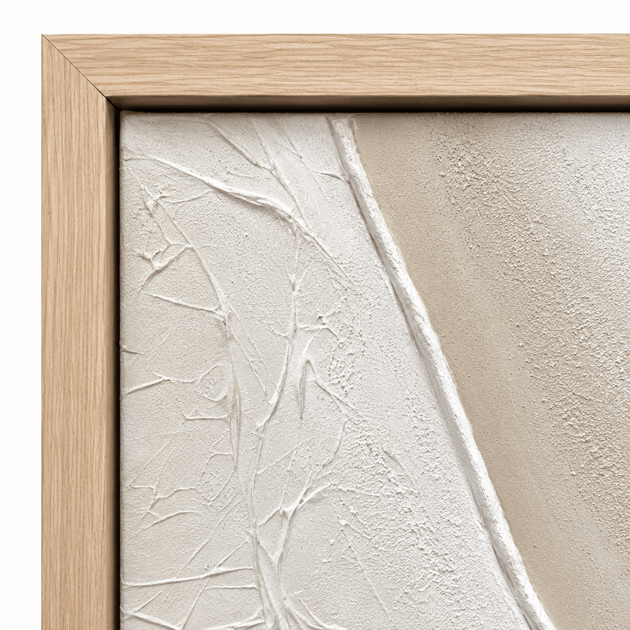 Pictures  -  21202 Canvas Painting Light Wood Frame - 90 x 120cm  -  60485775