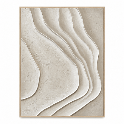 Pictures  -  21202 Canvas Painting Light Wood Frame - 90 x 120cm  -  60485775