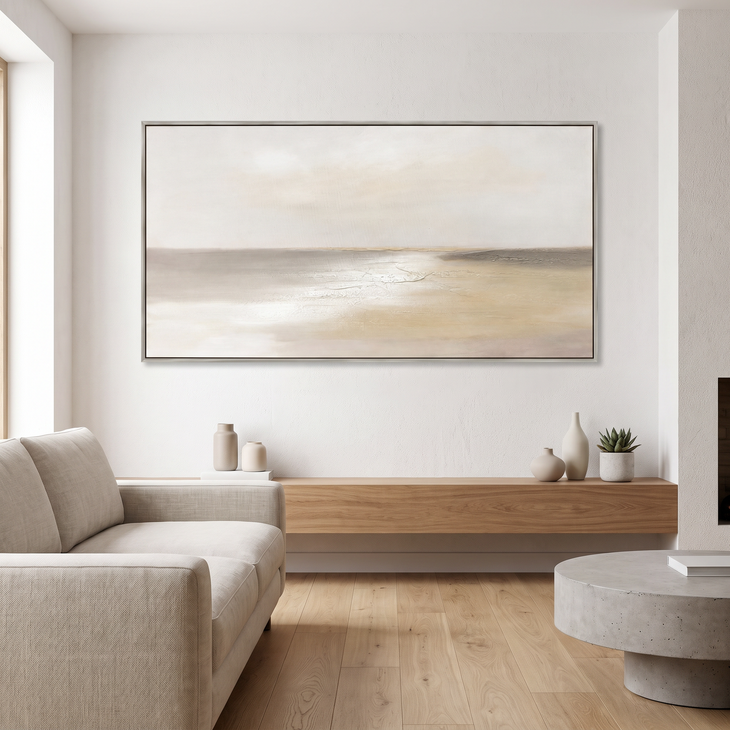 21269 Canvas Painting Silver Frame - 120 x 60cm
