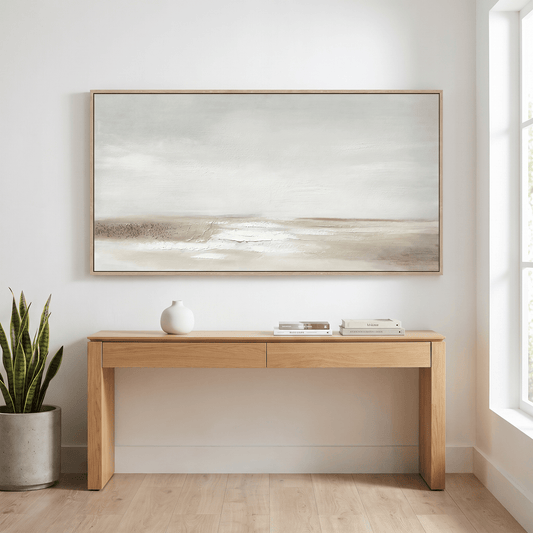 Pictures  -  21270 Canvas Painting Light Wood Frame - 120 x 60cm  -  60485805