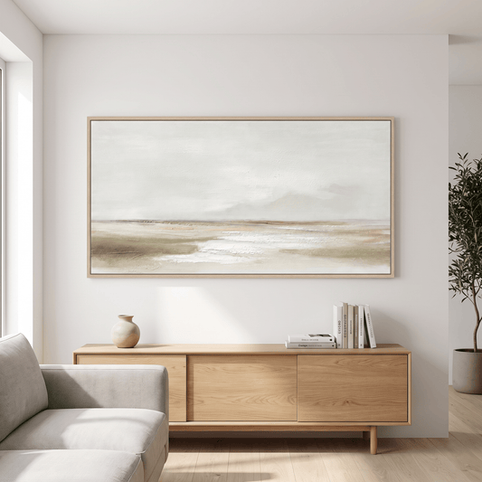 Pictures  -  21271 Canvas Painting Light Wood Frame - 120 x 60cm  -  60485806