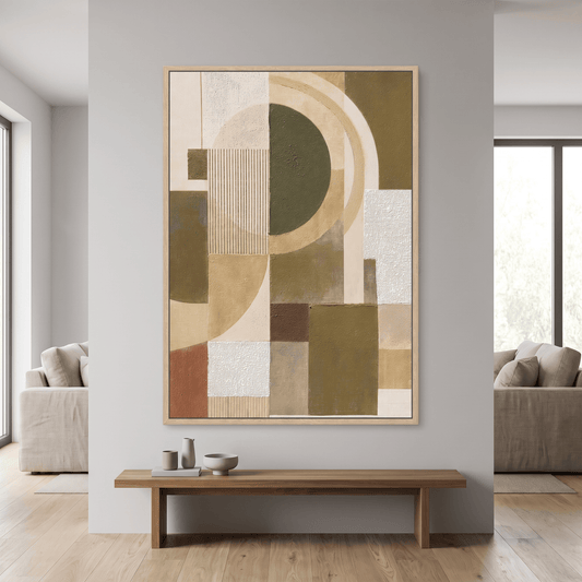 Pictures  -  21279 Canvas Painting Light Wood Frame - 70 x 100cm  -  60485794