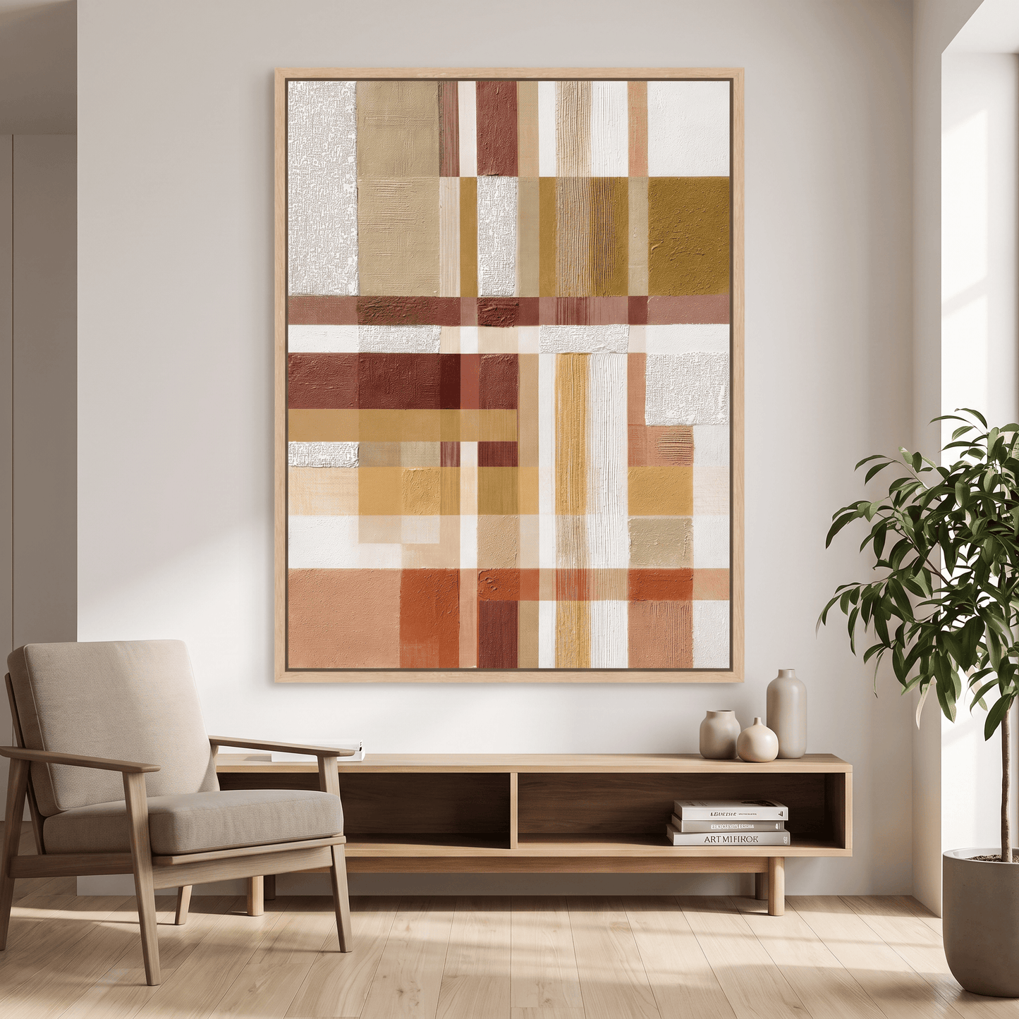 21280 Canvas Painting Light Wood Frame - 70 x 100cm