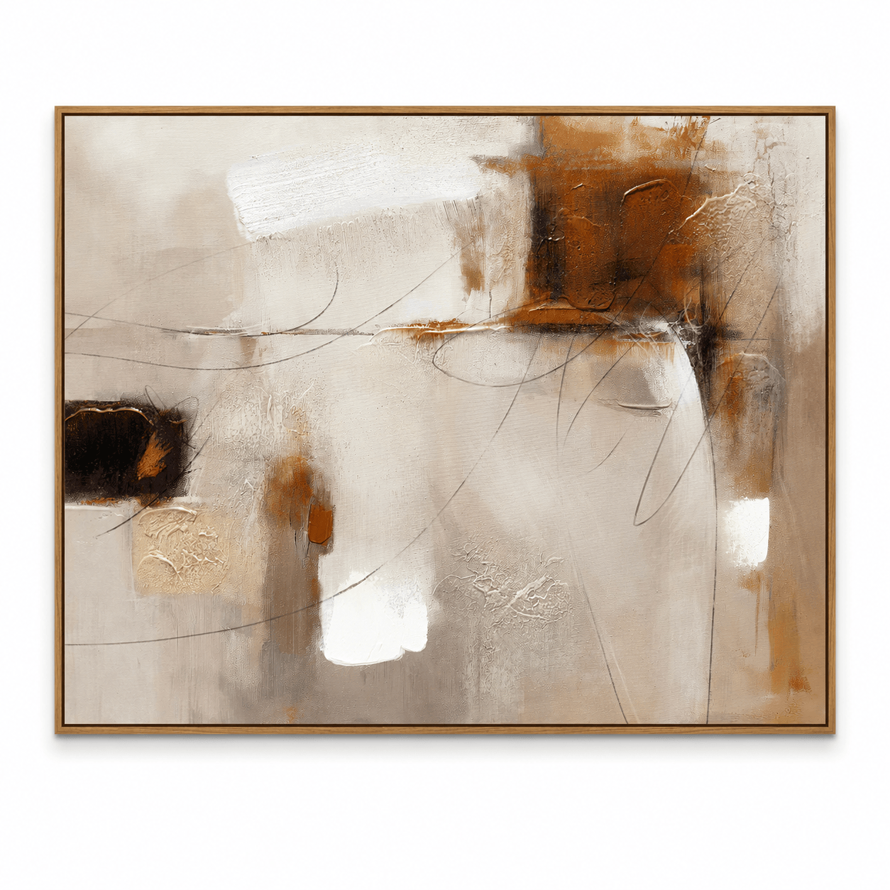 21426 Canvas Painting Brown Frame - 100 x 75cm