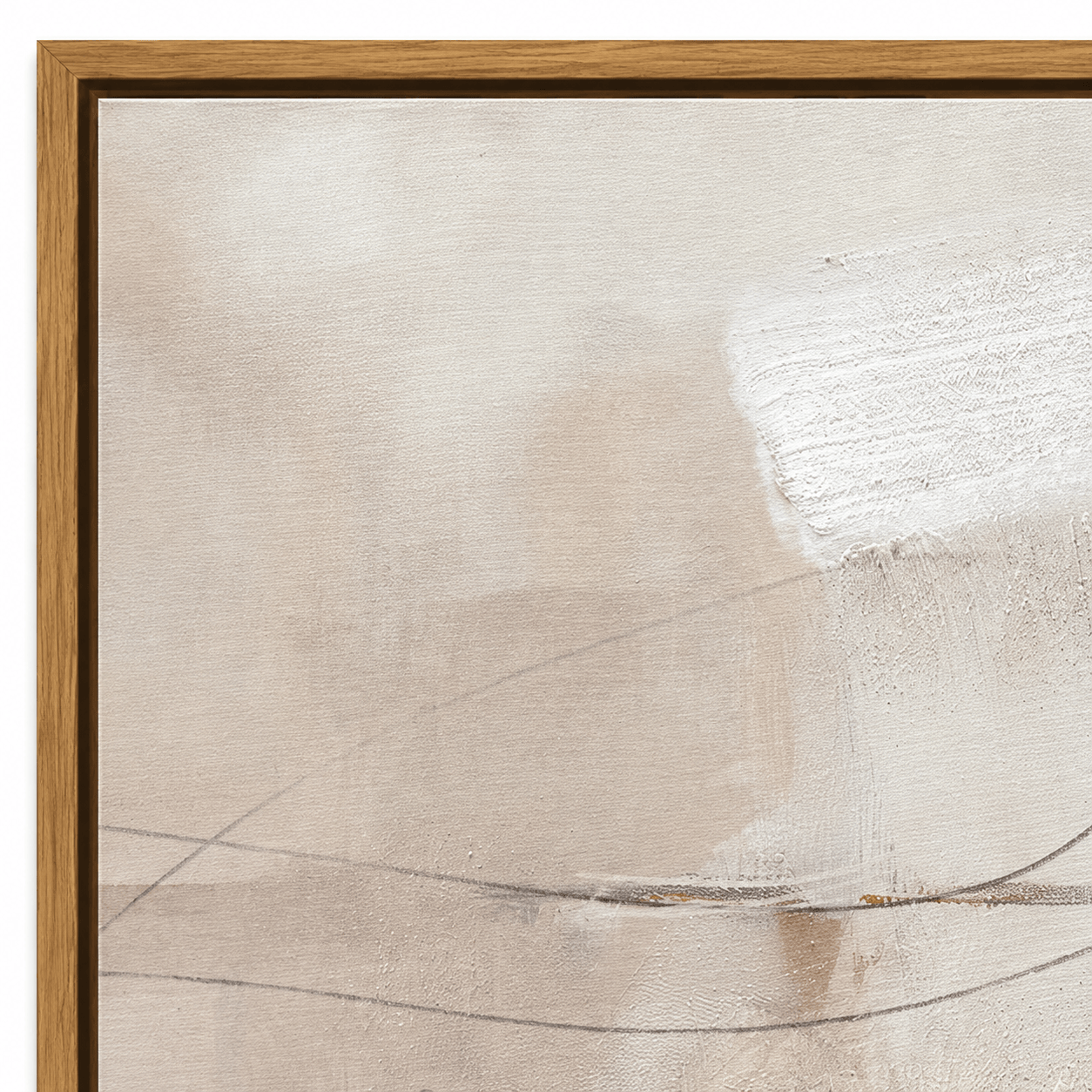 21426 Canvas Painting Brown Frame - 100 x 75cm