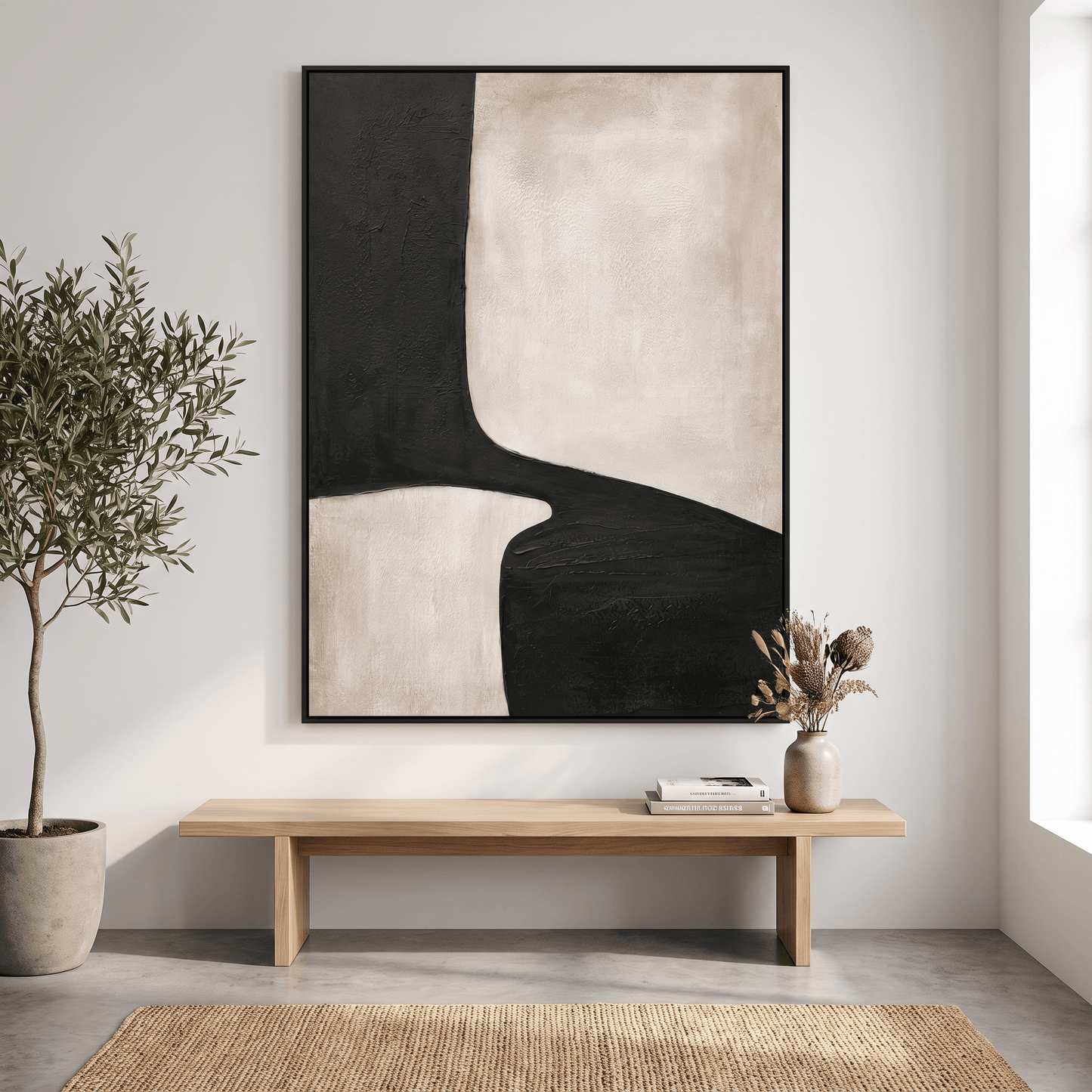 Pictures  -  21769 Canvas Painting Black Frame - 90 x 120cm  -  60485783