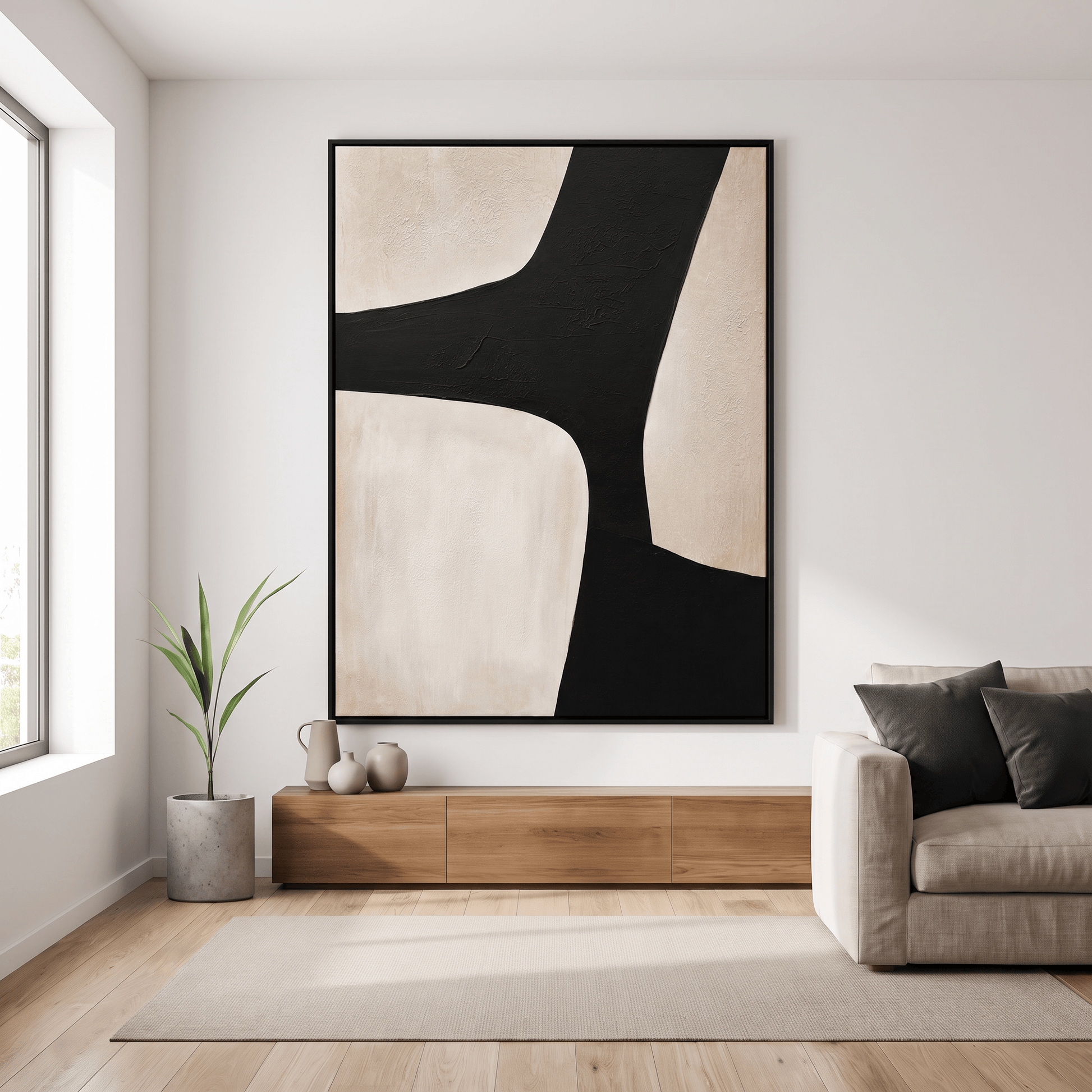 Pictures  -  21770 Canvas Painting Black Frame - 90 x 120cm  -  60485784