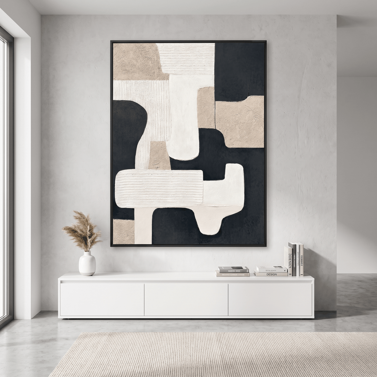 Pictures  -  21851 Canvas Painting Black Frame - 90 x 120cm  -  60485785