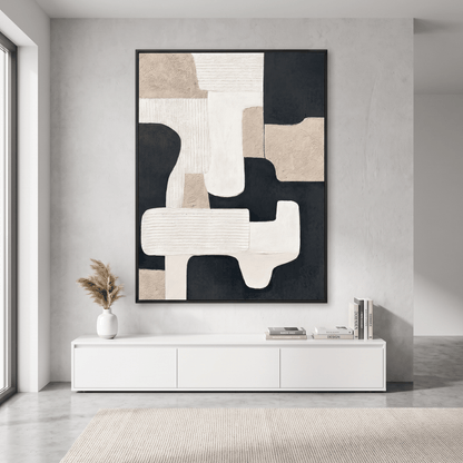 Pictures  -  21851 Canvas Painting Black Frame - 90 x 120cm  -  60485785