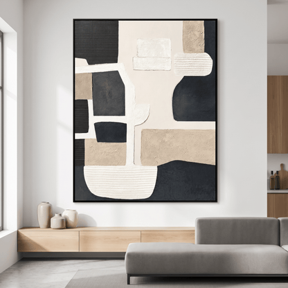 Pictures  -  21852 Canvas Painting Black Frame - 90 x 120cm  -  60485786