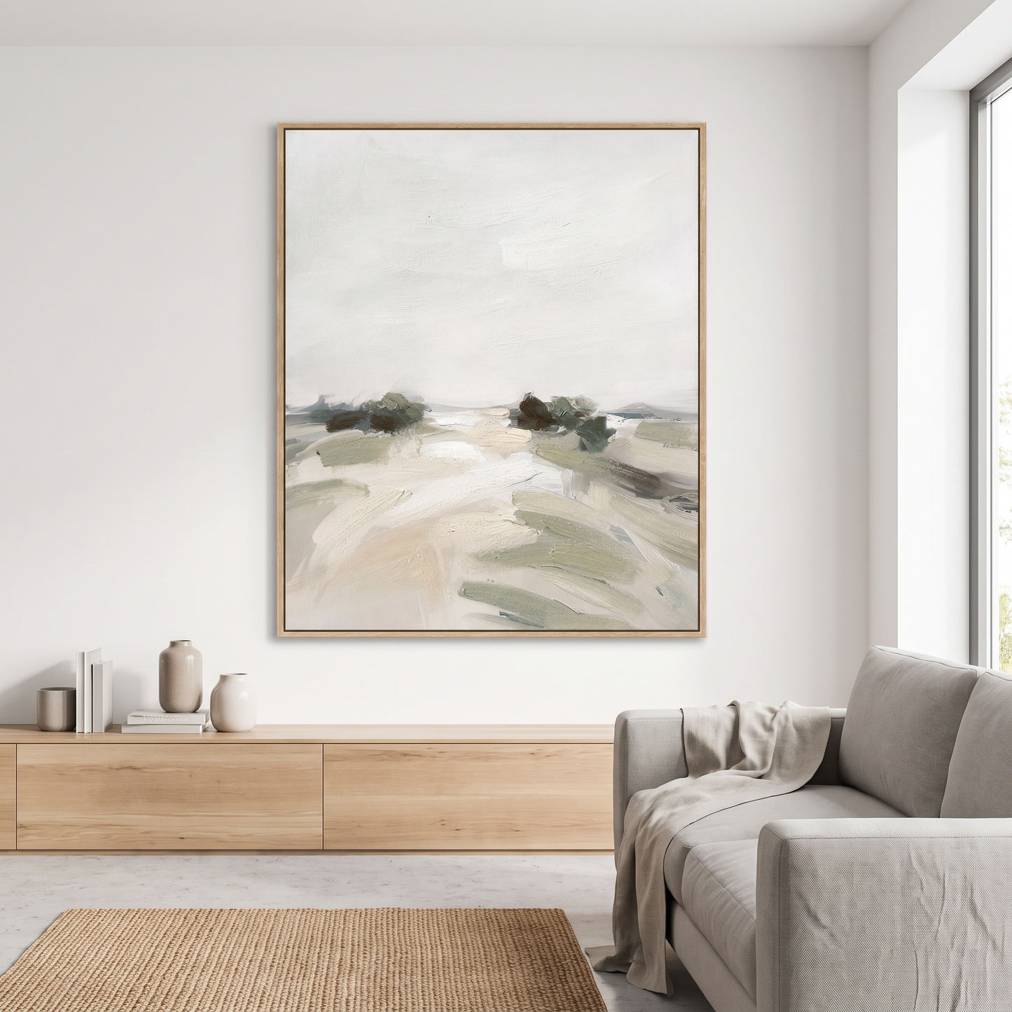 21946 Canvas Painting Light Wood Frame - 75 x 100cm