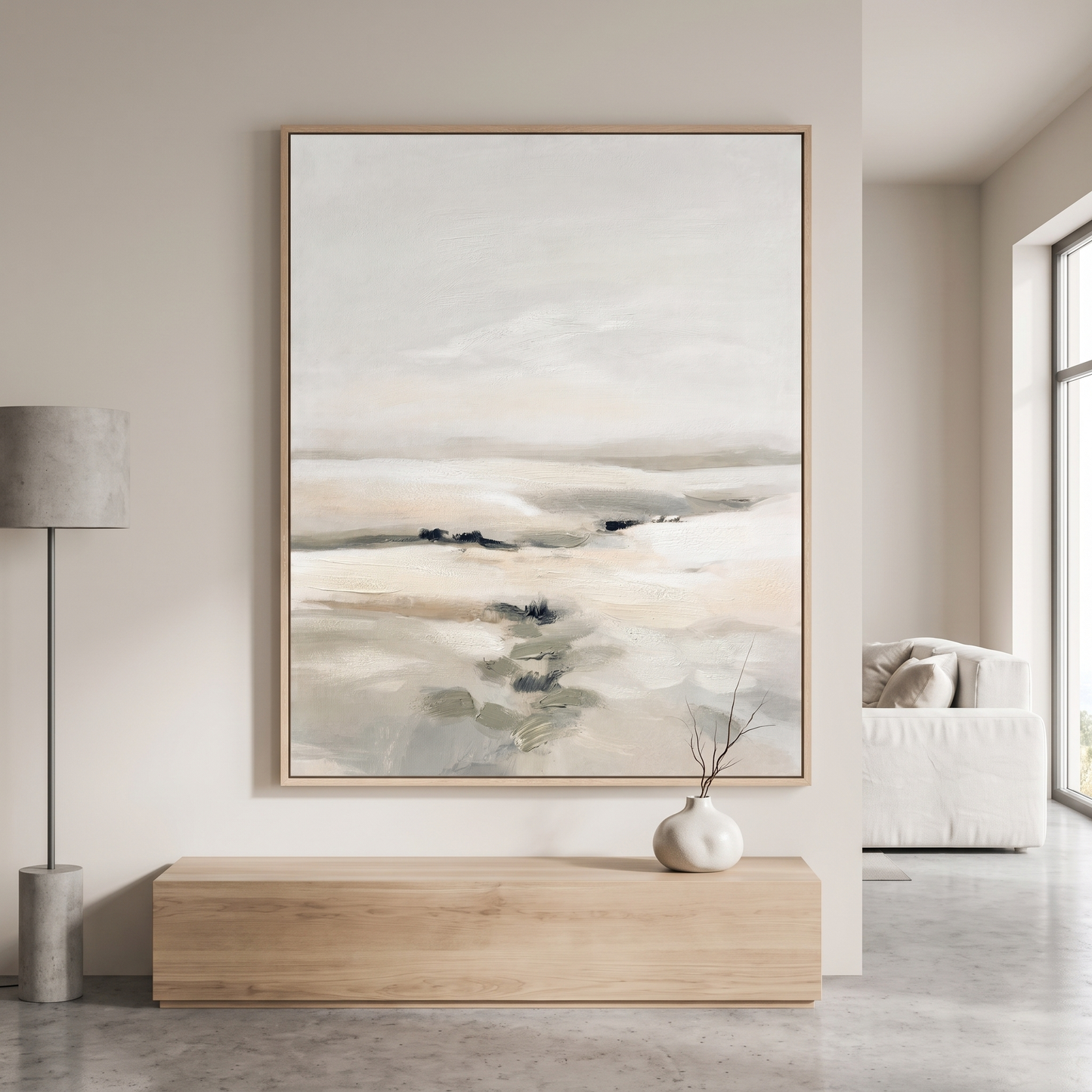 21977 Canvas Painting Light Wood Frame - 80 x 100cm