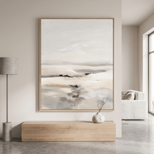 Pictures  -  21977 Canvas Painting Light Wood Frame - 80 x 100cm  -  60485803