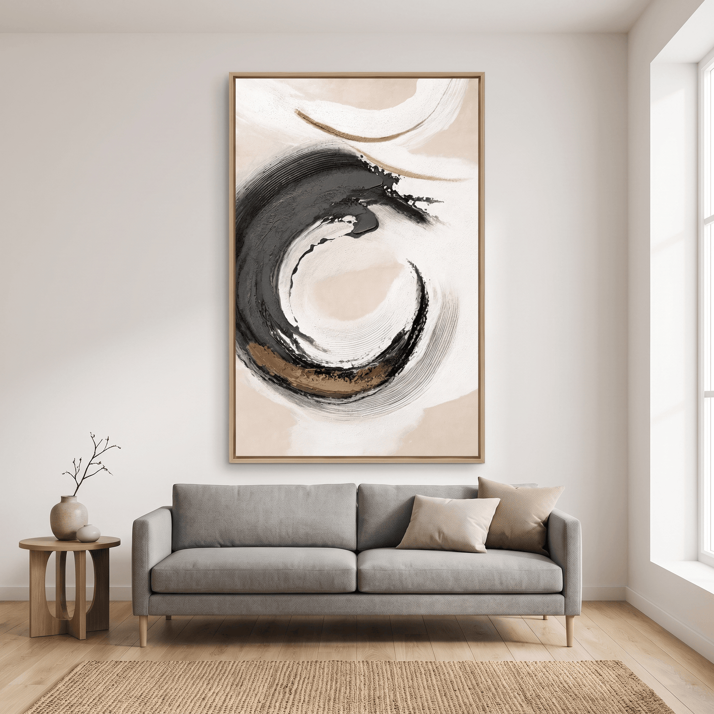 21988 Canvas Painting Oak Frame - 80 x 120cm