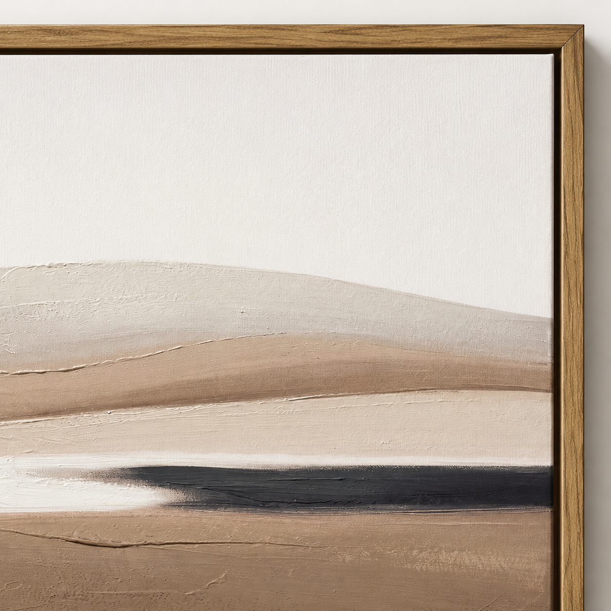 22034 Canvas Painting Brown Frame - 140 x 70cm