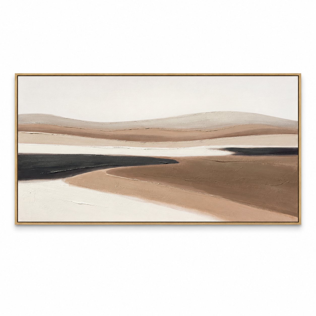 22034 Canvas Painting Brown Frame - 140 x 70cm