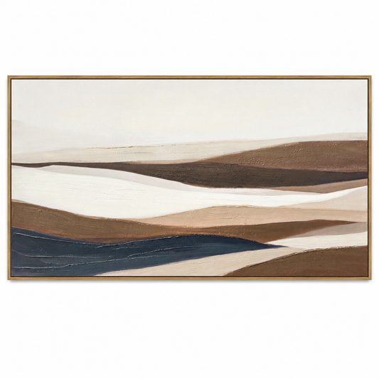 22035 Canvas Painting Brown Frame - 140 x 70cm