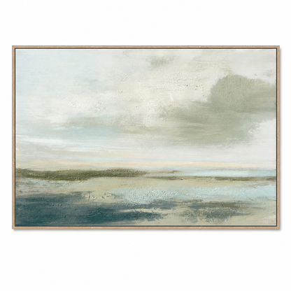 22037 Canvas Painting Light Wood Frame - 120 x 80cm