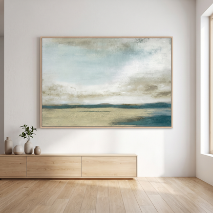 22038 Canvas Painting Light Wood Frame - 120 x 80cm