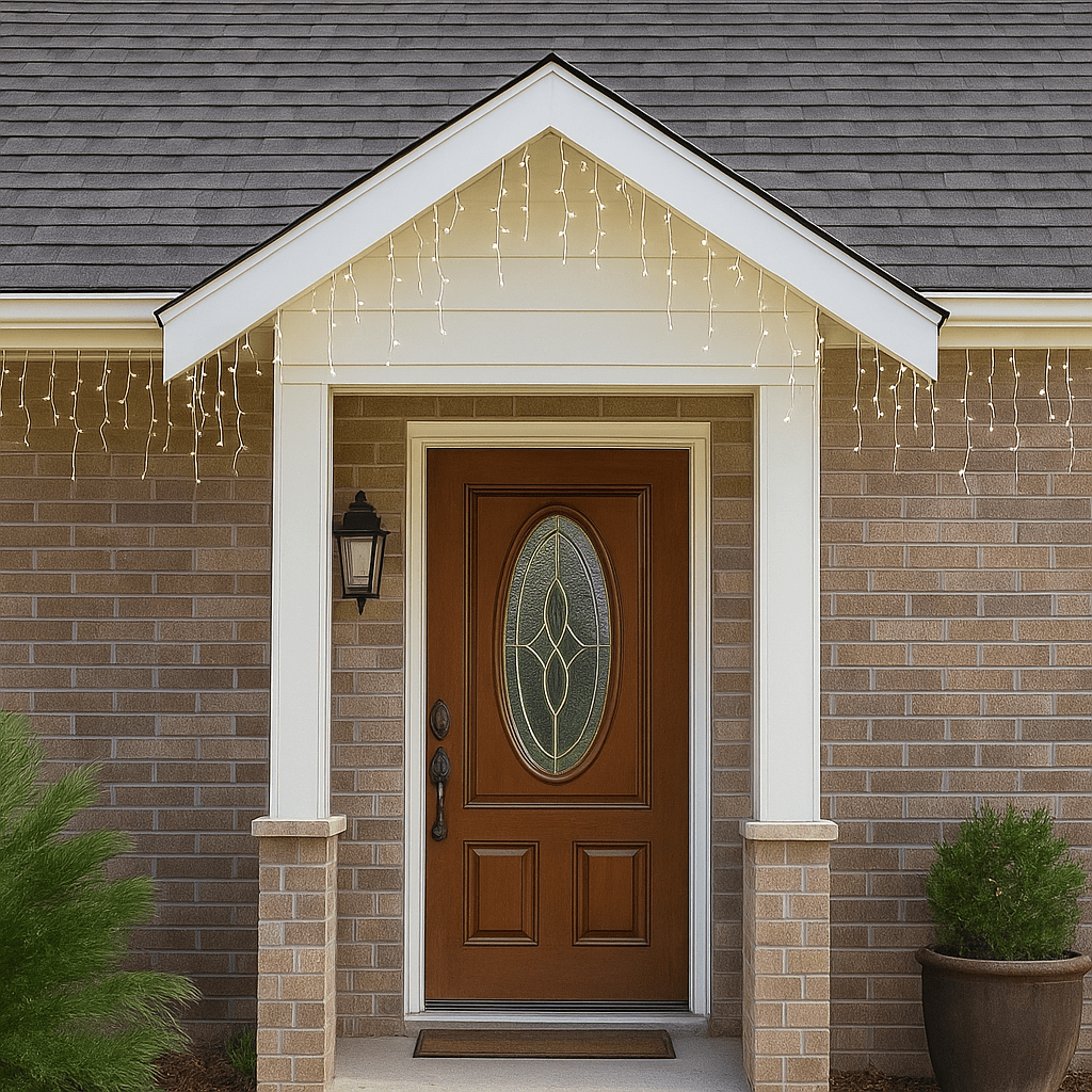 Christmas  -  240 Snow Icicle Christmas Lights - Warm White  -  60487865