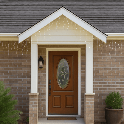 Christmas  -  240 Snow Icicle Christmas Lights - Warm White  -  60487865