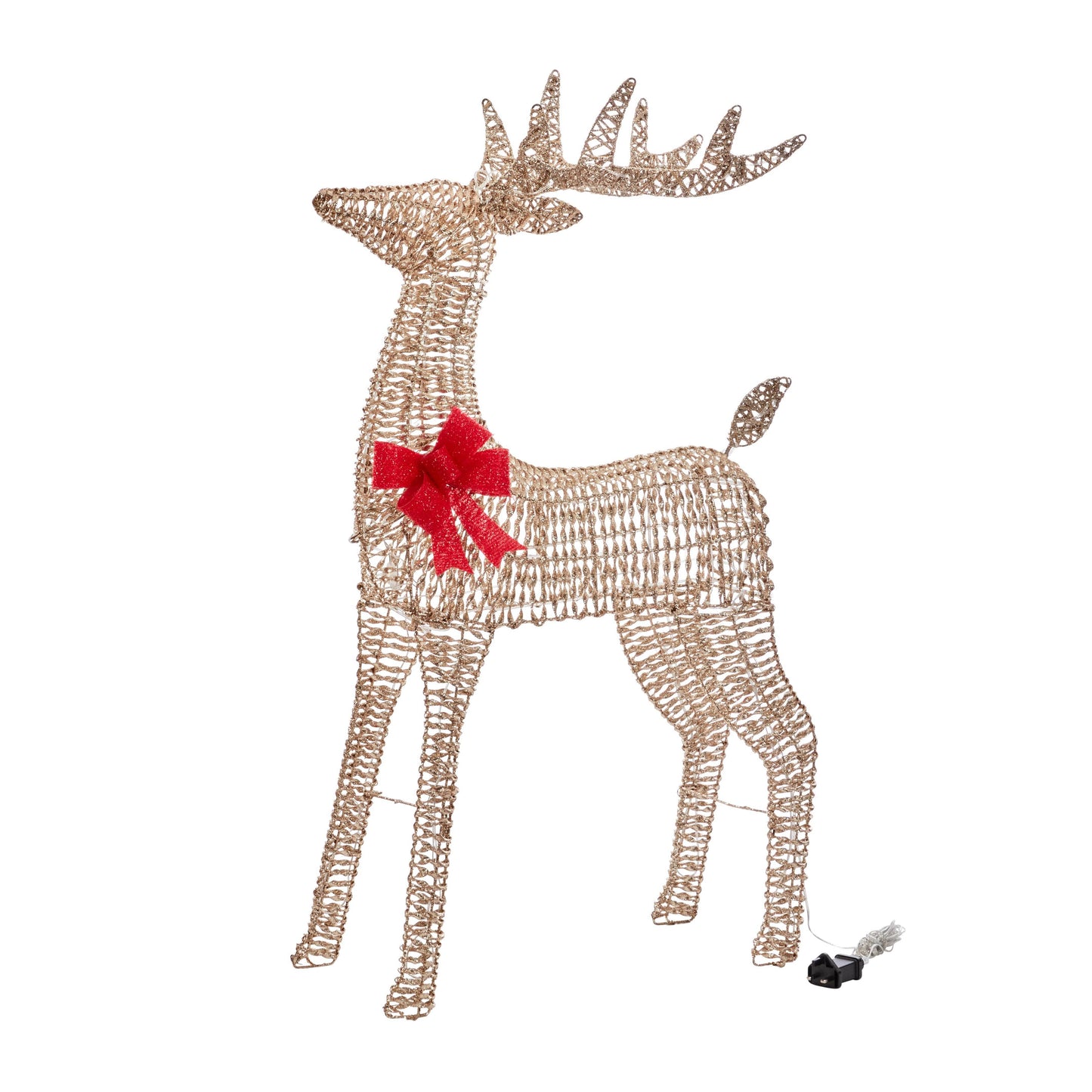 Christmas  -  Gold GlitterTwist Reindeer - 115cm  -  60418190