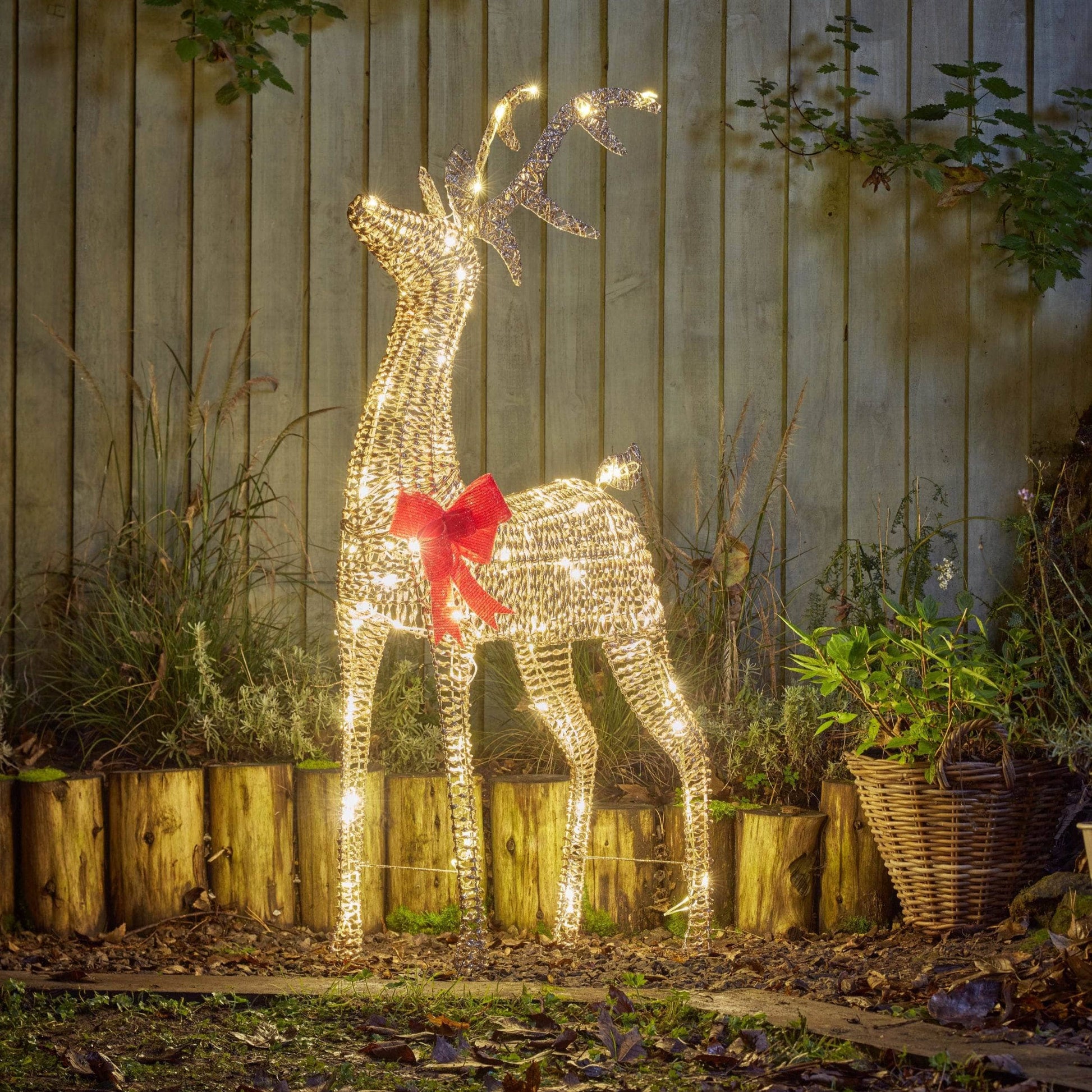 Christmas  -  Gold GlitterTwist Reindeer - 115cm  -  60418190