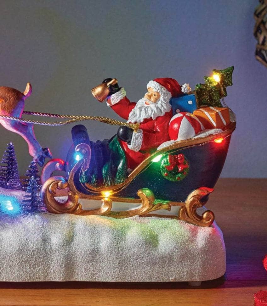 Christmas  -  Flying Reindeer Sleigh Scene  -  60418235