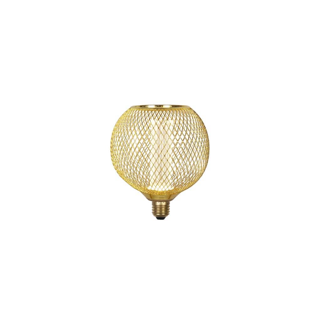 Lights  -  Wire Mesh Effect Globe Lamp - Gold Metal  -  60014344