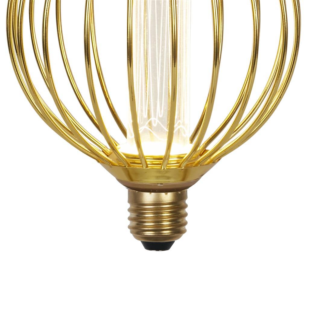 Lights  -  Globe Cage Lamp - Gold Metal  -  60014345