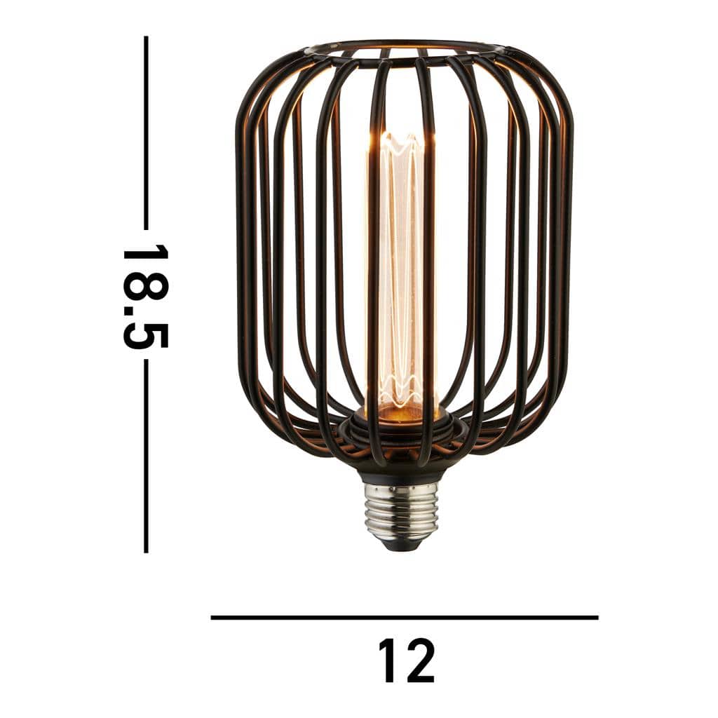 Lights  -  Drum Cage Lamp - Black Metal  -  60014297