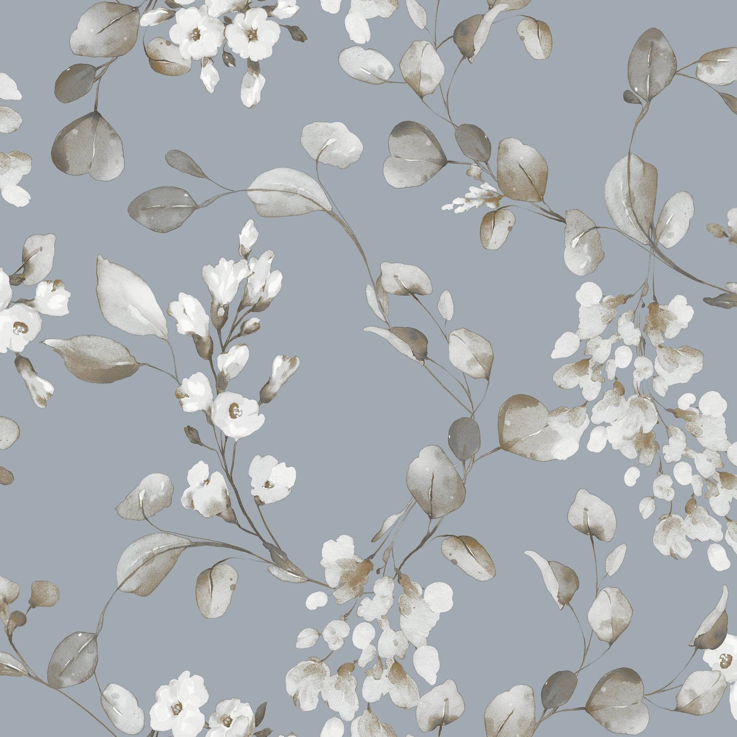 Wallpaper  -  Rasch B65 Rosalie Floral Blue Wallpaper - 260659  -  60345234