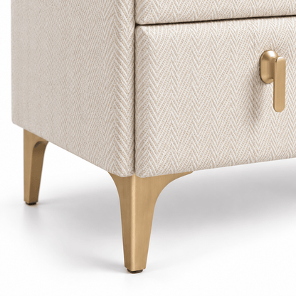 Furniture  -  Munich Bedside Table - Cream  -  60487296