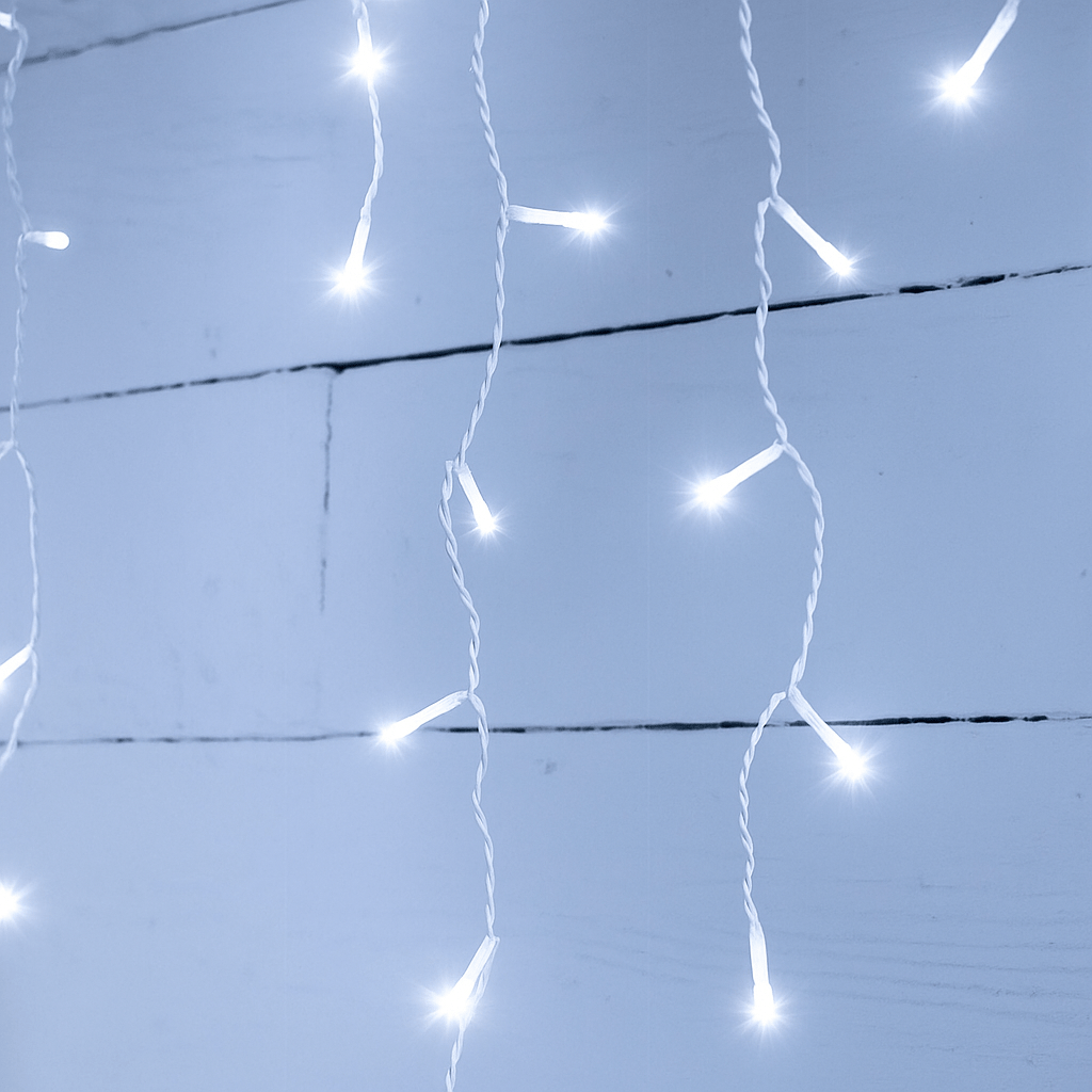 Christmas  -  360 Snow Icicle Christmas Lights - White  -  60487866