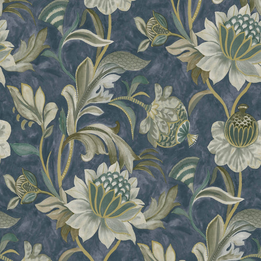 Wallpaper  -  Holden B44 Cecelia Navy Wallpaper - 36353  -  60011257
