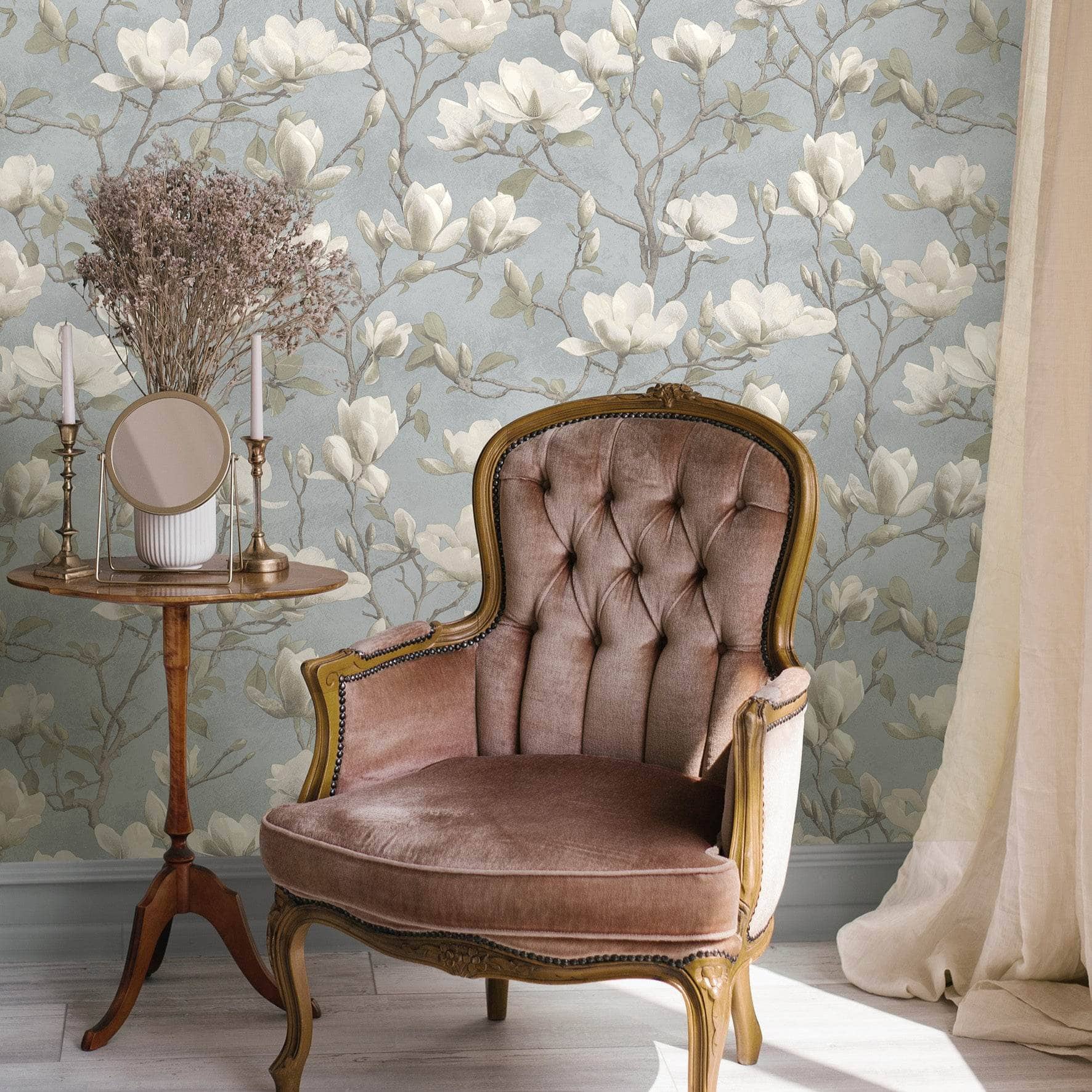 Wallpaper  -  Holden Petalina Blue Wallpaper - 36404  -  60013661