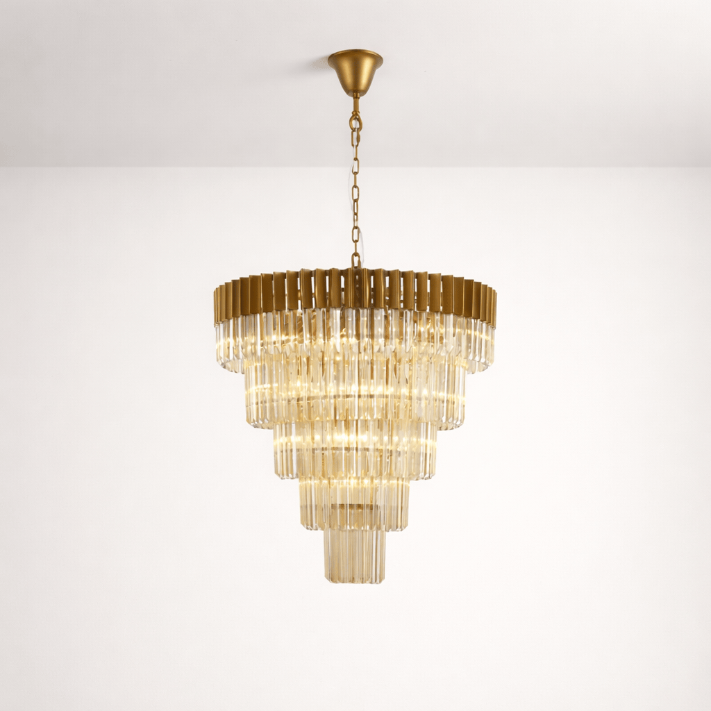 Lights  -  Dusseldorf P006-12BR 12 Light Pendant Ceiling Light - Bronze & Cognac Glass  -  60485741