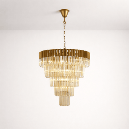 Lights  -  Dusseldorf P006-12BR 12 Light Pendant Ceiling Light - Bronze & Cognac Glass  -  60485741