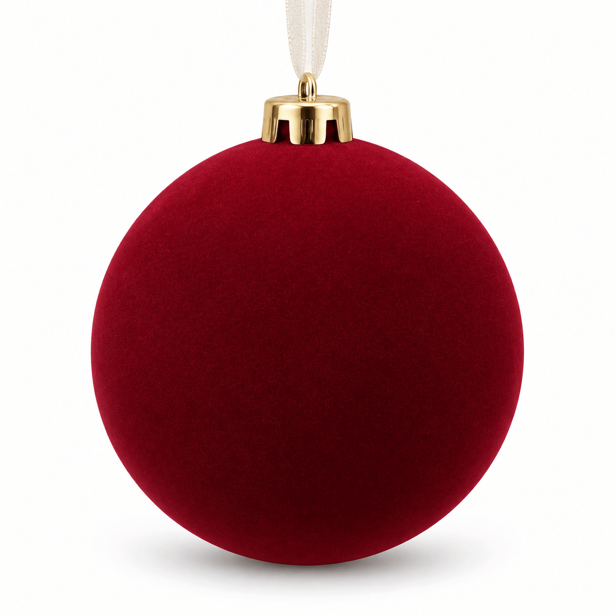 Christmas  -  Dark Red Velvet Bauble - 15cm  -  60486231