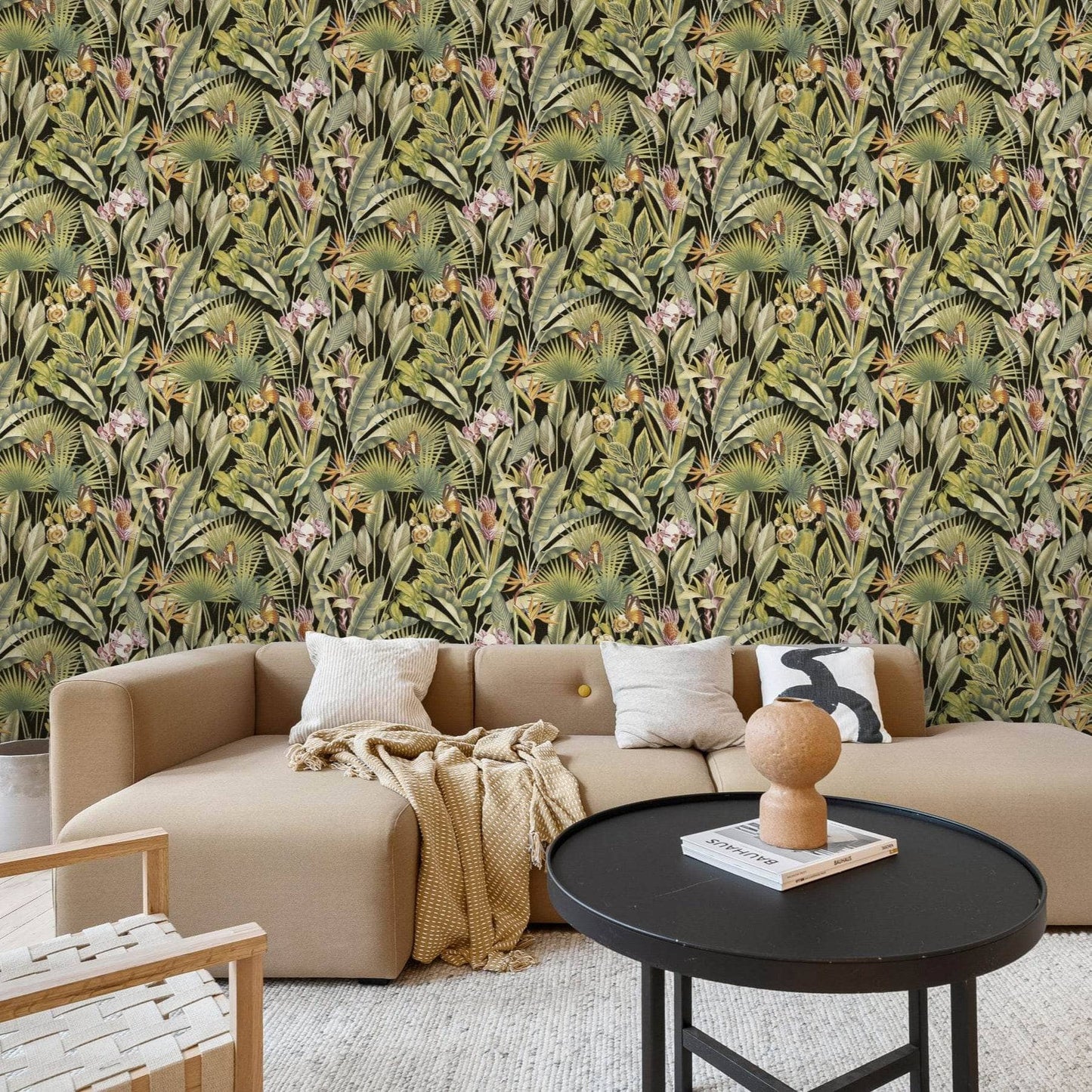 Wallpaper  -  Rasch B05 Zanzibar Black Wallpaper - 400006  -  60345252
