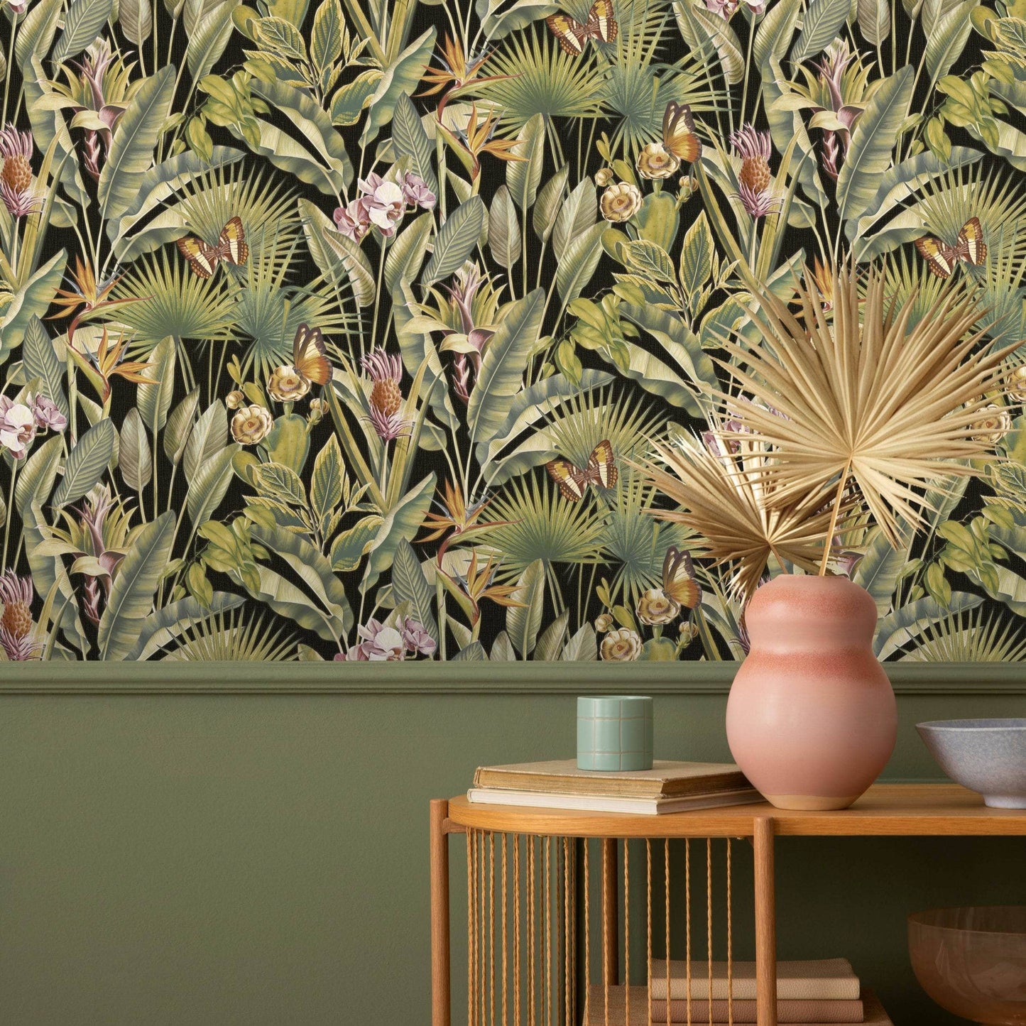 Wallpaper  -  Rasch B05 Zanzibar Black Wallpaper - 400006  -  60345252