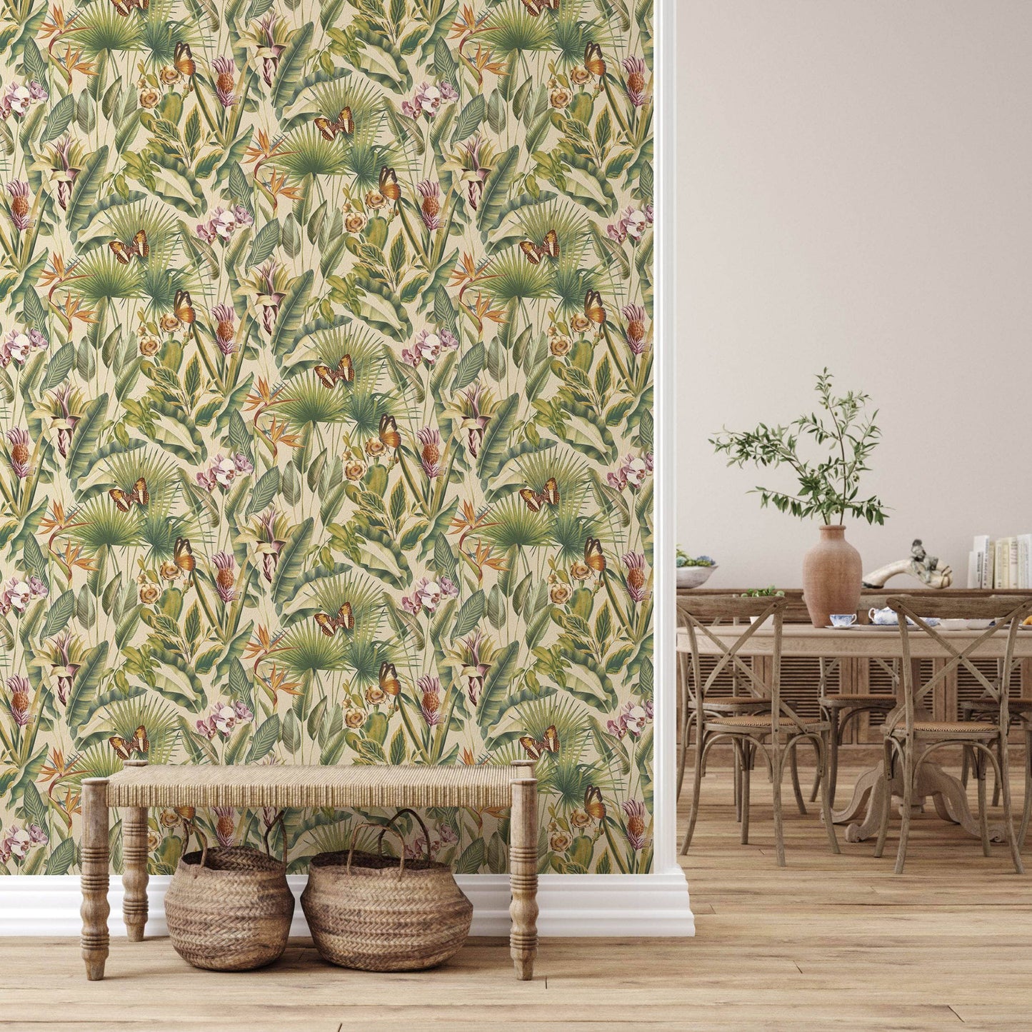 Wallpaper  -  Rasch Zanzibar Cream Wallpaper - 400020  -  60345248