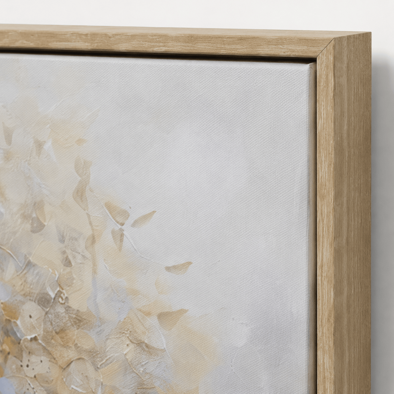 Pictures  -  Woodland Painting on Canvas with Light Wood Frame - 100 x 100cm  -  60484954