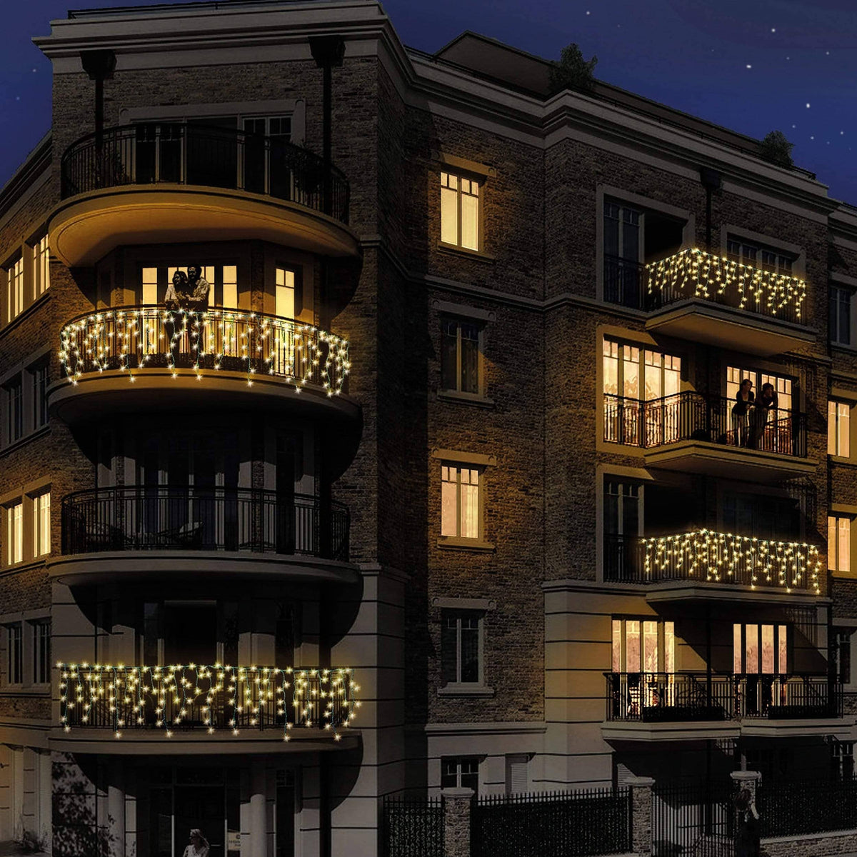 Active  -  480 Warm White LED Snowing Icicle Lights  -  60487869