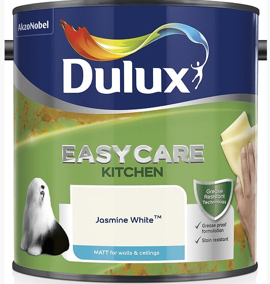  -  Dulux Easycare Kitchen 2.5L Matt Emulsion - Jasmine White  -  50005995