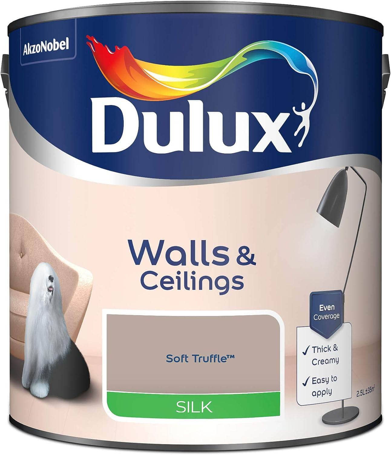 Paint  -  Dulux Silk Emulsion 2.5L - Soft Truffle  -  50012471