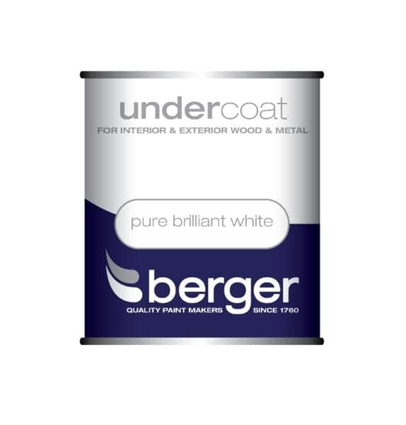 Paint  -  Berger Undercoat 1.25L - Pure Brilliant White  -  50060978